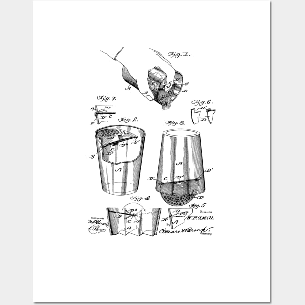 Liquid Strainer and Mixer Vintage Patent Hand Drawing Wall Art by TheYoungDesigns